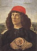 Sandro Botticelli, Young Man With a Medallion of Cosimo (mk45)